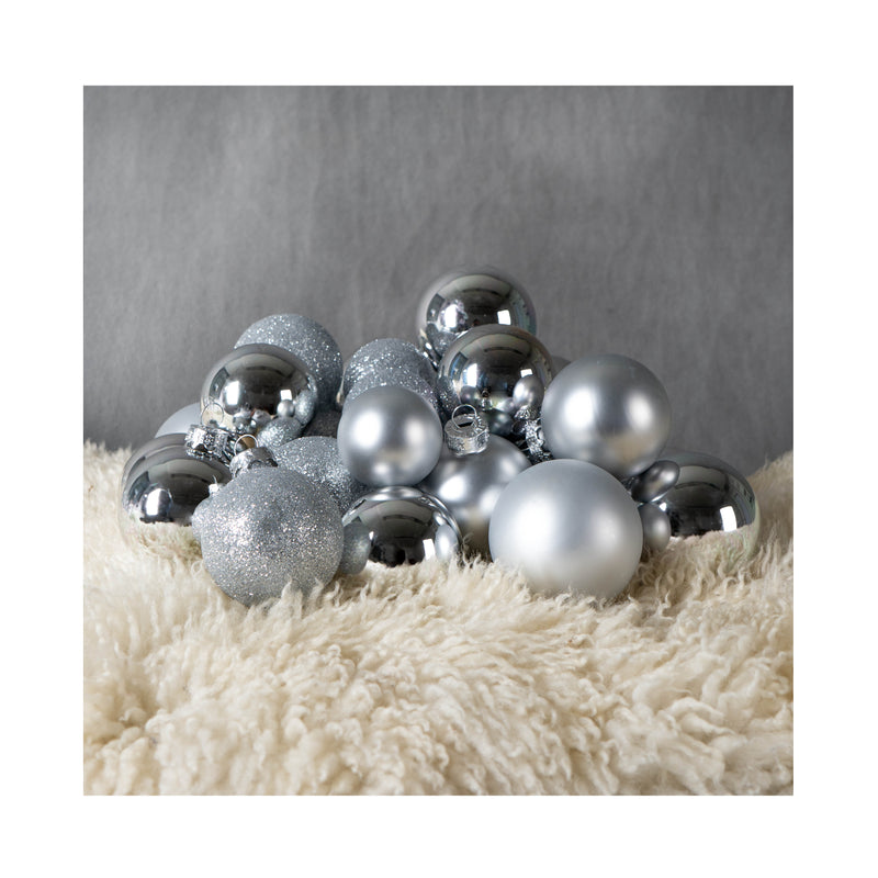 FS star Christmas Christmas balls 34 set silver
