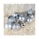 FS-STAR Weihnachten Weihnachtskugeln 34er Set silber