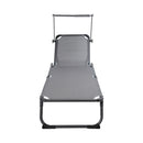 CONTINI Gartenmöbel Sonnenliege mit Dach anthrazit