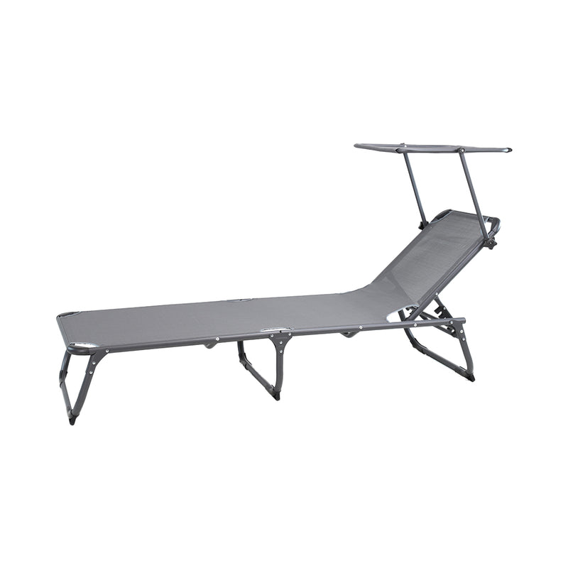 Contini garden furniture sun lounger with roof anthracite