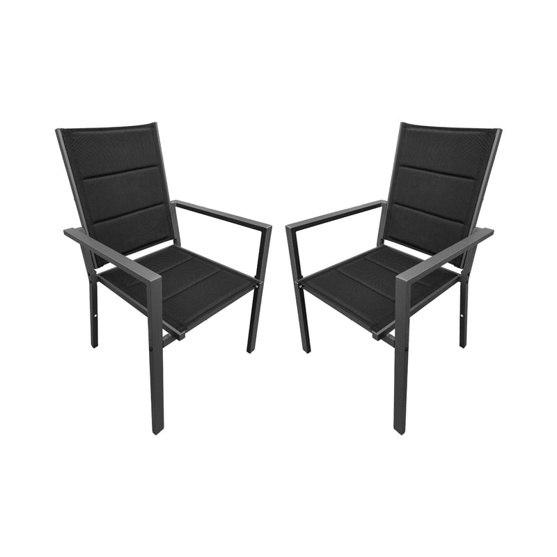 Chaise de jardin de meubles de jardin contini biono 2er set 64.5x60x98cm