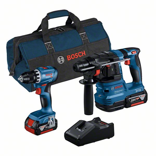 Bosch Forage professionnel et visser 2-PC. Kit 18V GSR + GBH + Gal