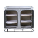 CONTINI Gartenmöbel Campingschrank 102x47x82cm anthrazit