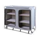 CONTINI Gartenmöbel Campingschrank 102x47x82cm anthrazit