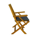 CONTINI Gartenmöbel Gartenstuhl klappbar Kissen anthrazit 2er-Set Eucalyptus