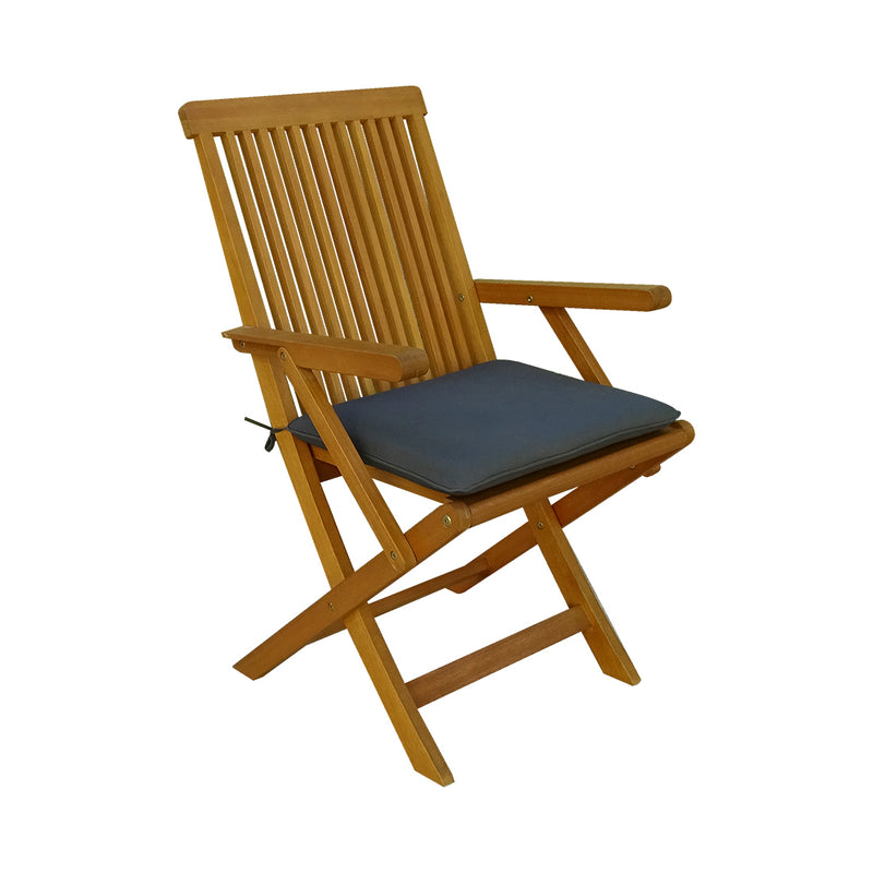 Contini garden furniture garden chair foldable pillow anthracite 2er set eucalyptus