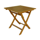 Contini Garden Meubles Table de jardin pliable 70 cm Eucalyptus