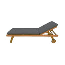 CONTINI Gartenmöbel Sonnenliege mit Kissen anthrazit Eucalyptus