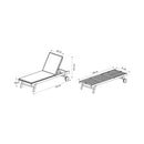 CONTINI Gartenmöbel Sonnenliege mit Kissen anthrazit Eucalyptus