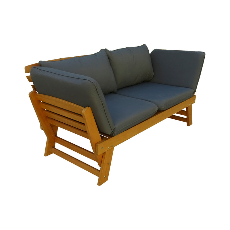 Contini Garden Furniture 2er divano con cuscino antracite eucalipto