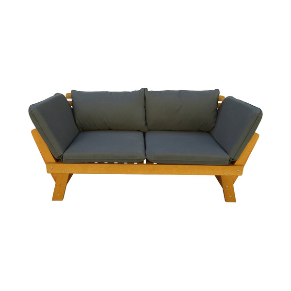 Contini garden furniture 2er sofa with pillow anthracite eucalyptus