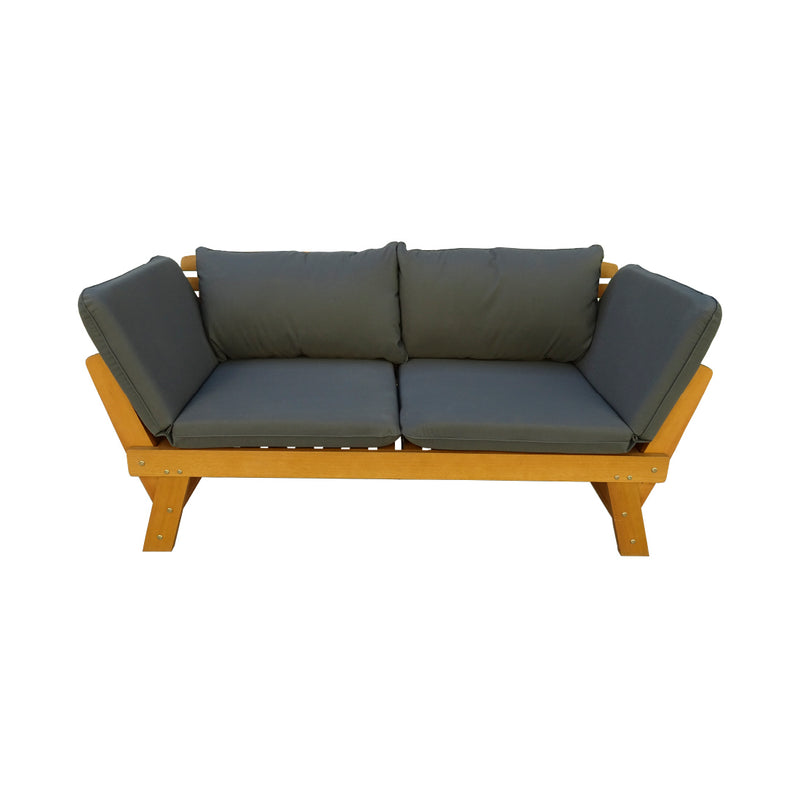 Contini Garden Furniture 2er divano con cuscino antracite eucalipto