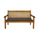 CONTINI Gartenmöbel 3er Sitzbank mit Kissen anthrazit Eucalyptus