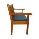 CONTINI Gartenmöbel 3er Sitzbank mit Kissen anthrazit Eucalyptus