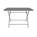 Contini Garden Furniture Tavolo da giardino 110x70 cm con 4 sedie antracite in metallo