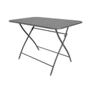 Contini Garden Furniture Tavolo da giardino 110x70 cm con 4 sedie antracite in metallo