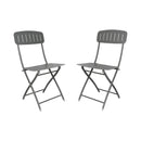 Contini Garden Furniture Tavolo da giardino 110x70 cm con 4 sedie antracite in metallo