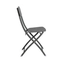 Contini Garden Furniture Tavolo da giardino 110x70 cm con 4 sedie antracite in metallo