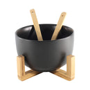 Requisito della cucina Tavola set di insalata in 4 parti Nero