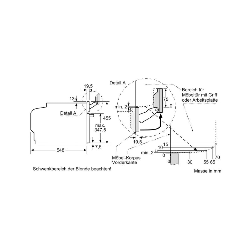 Bosch micro-ondes / vapeur CSG7361B1 Air chauffant à vapeur compact 230V
