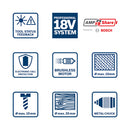Bosch Professional Baugeräte Bosch GSR 18V-45 Akku-Bohrschrauber-Set