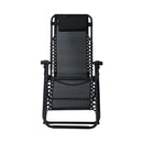 FS-STAR Gartenmöbel Garten Relaxstuhl mit Kopfpolster schwarz