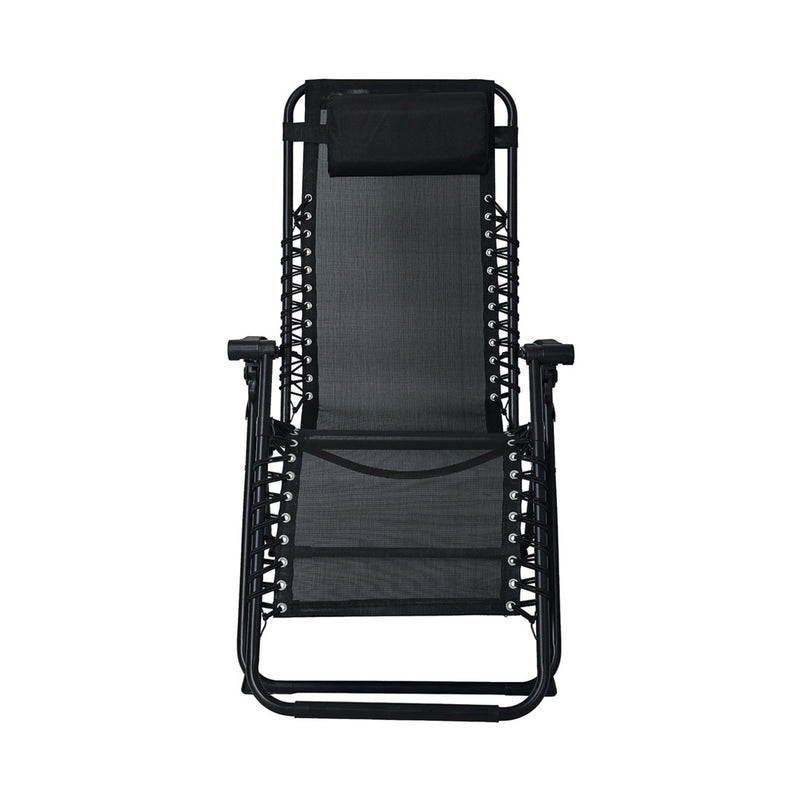 FS Star Garden Furniture da giardino Sedia rilassati con testata nero