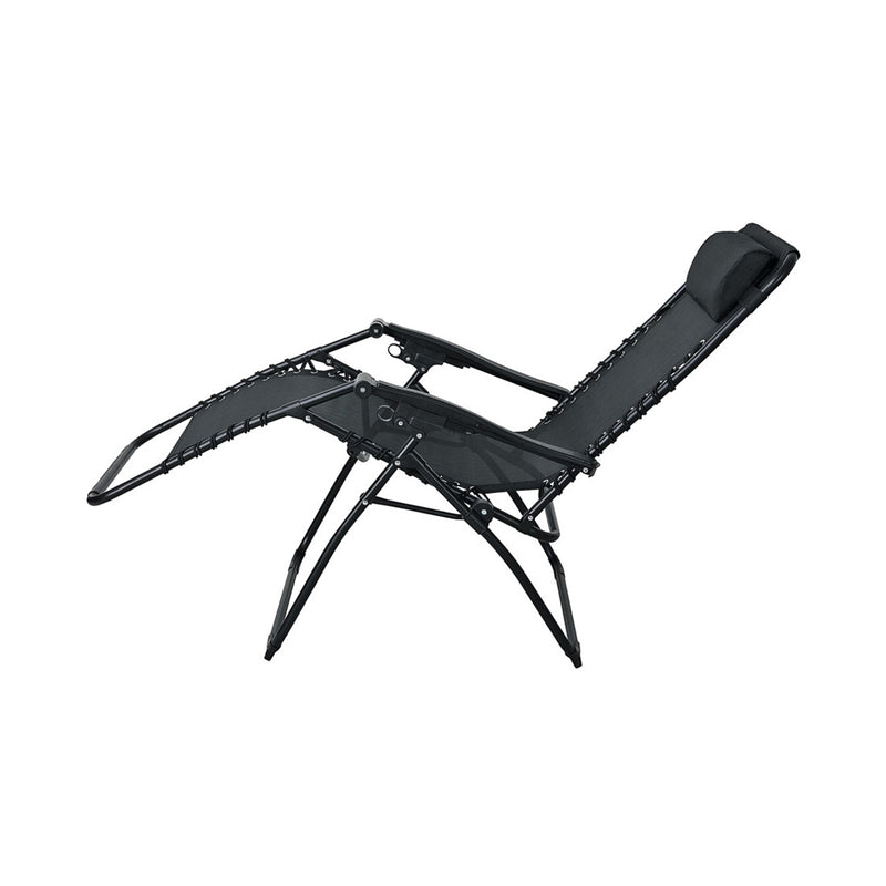 FS star garden furniture garden relax chair with head pad black