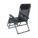 FS-STAR Gartenmöbel Garten Relaxstuhl mit Kopfpolster schwarz