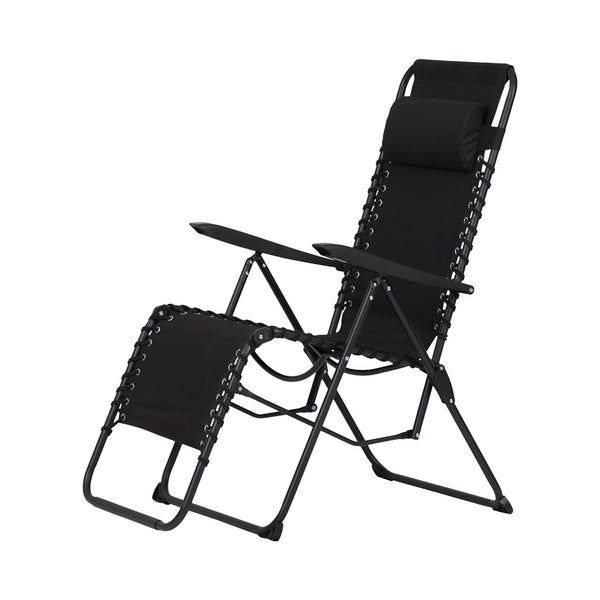 FS star garden furniture garden relax chair with head pad black