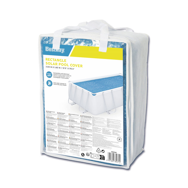 Bestway Leisure Outdoor Rectangular Solar Pool Cover 3,8x1,8M