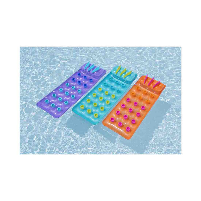 Happy People Materassino Gonfiabile In PVC 188x69 Cm - Multicolore, Prodotto In Germania, Per Piscina E Spiaggia