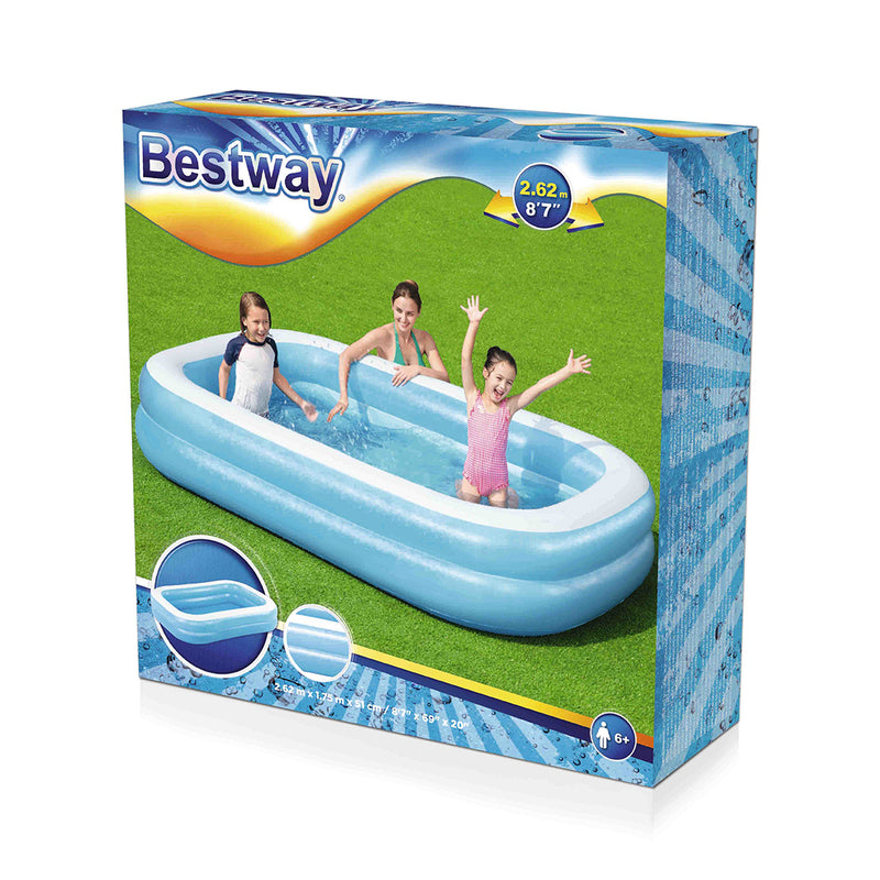 Bestway Leisure Outdoor Family Pool Corner 262 x 175 x 51cm