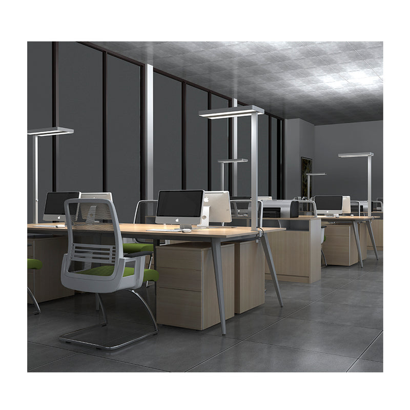 Contini office furniture LED office light with table clamp flare dimmable silver