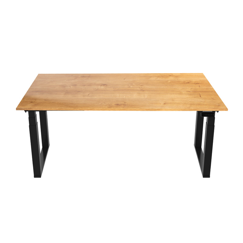 Contini office furniture height -adjustable office table 1.8x0.8m rectangular oak | frame ET223Q black
