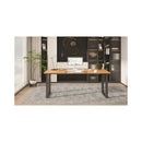 Contini office furniture height adjustable office table 2.0x0.9m oak / frame ET223Q black