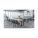 Contini office furniture height adjustable office table 2.0x0.9m oak / frame ET223Q black