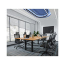 Contini office furniture height adjustable office table 2.0x0.9m oak / frame ET223Q black