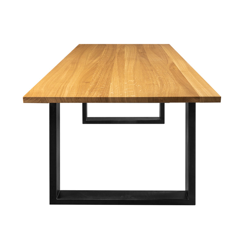 Table à manger meubles de vie contini säntis chêne massif 200 x 90 x 75 cm