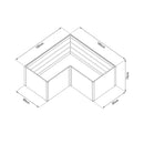 Floraworld Mobili da giardino Curva da giardino a doppia parete