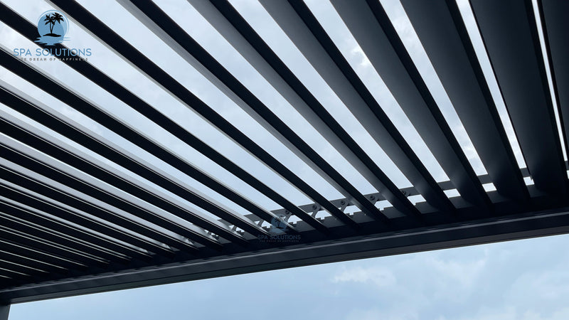 Solutions de spa Sky Pergola skymotion led en aluminium pergola 3m x 3m motorisé