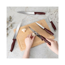 Berlinger Haus Küchenbarf Haus 6-part knife set with bamboo cutting board Matt Bordeaux Leonardo Collection