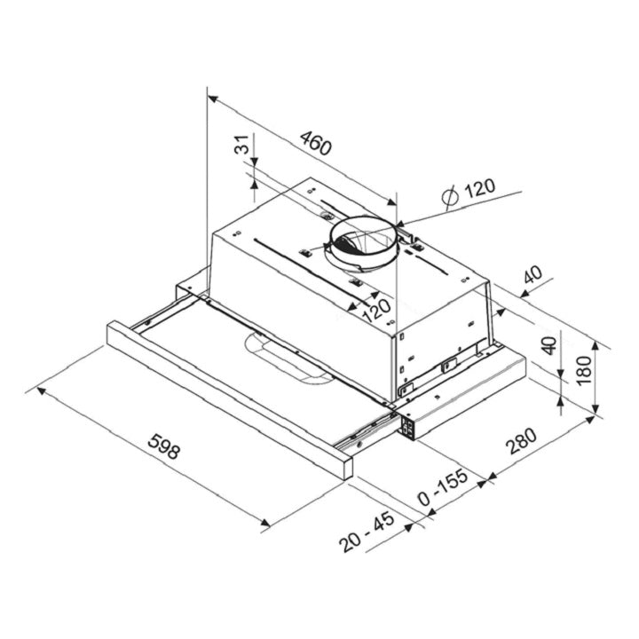 Brandt Extrait Hood AT1346X