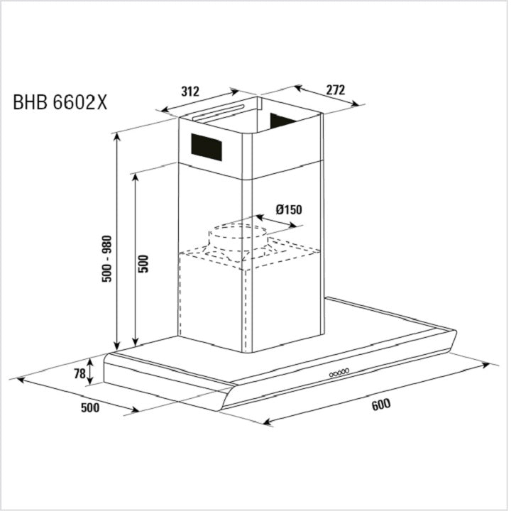 Brandt Extrait Hood BHB6602X