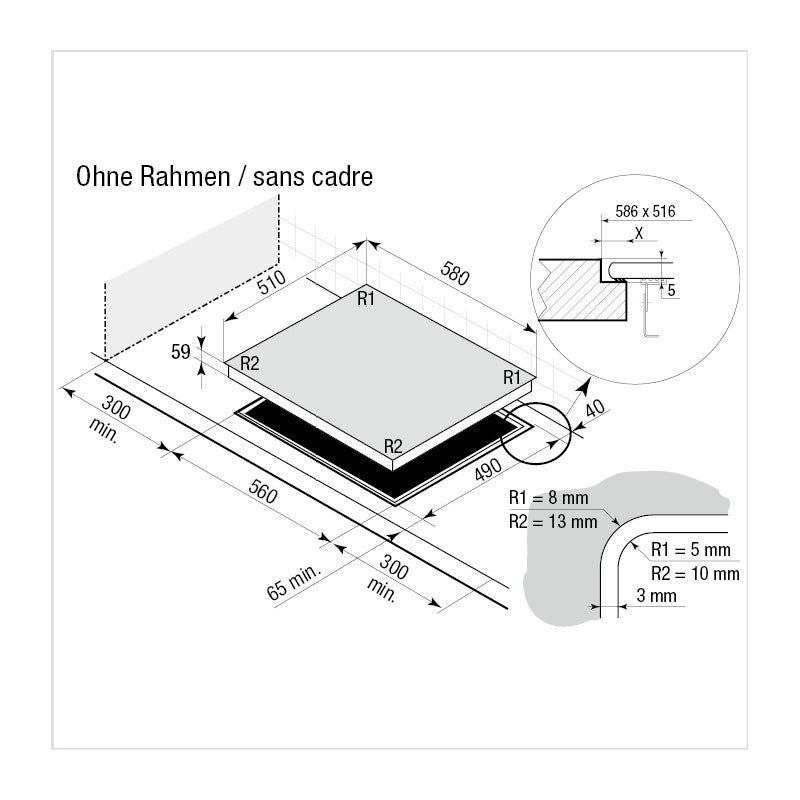 Brandt hob Glass Ceramic BPV6420B