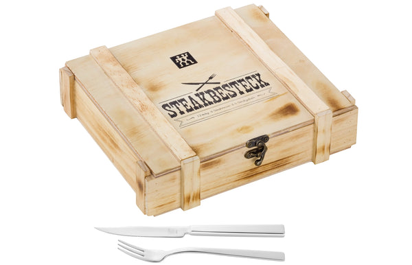 Zwilling Kitchen Twin Steak cutlery set 12 pcs. In wood box 07150-359-0