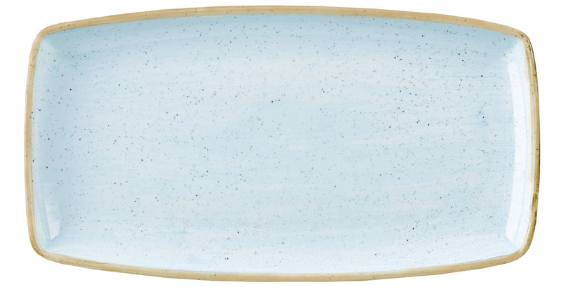 Churchill Platte Stonecast Duck Egg Bleu Rectangulaire 35x18.5cm 343.001.006