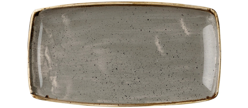 Churchill Plate STONECAST Peppercorn Grey Rectangular 29.5x15cm 343.004.005