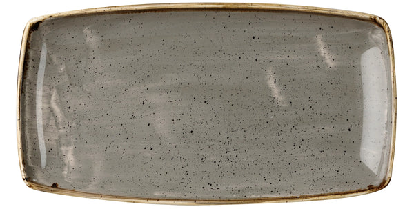 Churchill Plate STONECAST Peppercorn Grey Rectangular 35x18.5cm 343.004.024