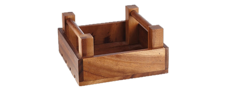 Churchill Alchemy Wooden Serving basket 20x20cm H10cm 343.008.003
